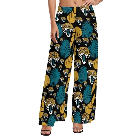 Jacksonville Jaguars Womens Wide Leg Pants Lounge Pant Full Print Beach Trousers Cover