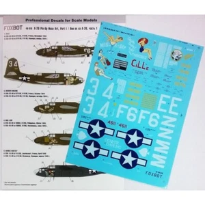 FOXBOT 48-019A Scale 1:48 Decals Douglas A-20 Boston Pin-Up Nose Art (Part I) - Picture 1 of 24