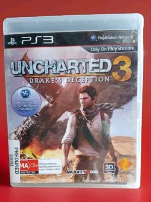 Uncharted 3: Drake's Deception PS3 Pre-owned EX RENTAL Manual Included * - Image 1 of 2