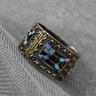 Красивый огненный опал драгоценный камень свадьбы помолвки моды женщин браслет ювелирные изделия - Изображение 1 из 4