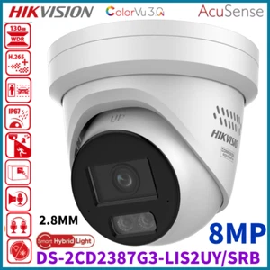 Hikvision DS-2CD2387G3-LIS2UY/SLRB 8MP ColorVu 3.0 Dual Mic Red&Blue Audio Alarm - Picture 1 of 12