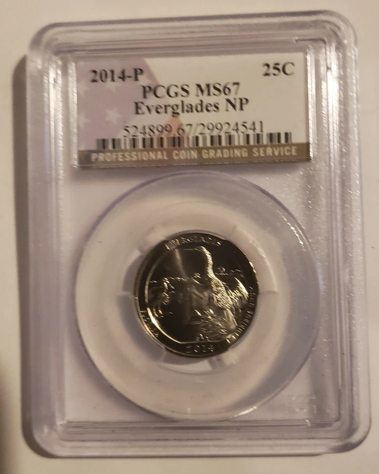 2014 P Everglades Quarter PCGS MS67 - Image 1 of 1
