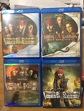 Pirates of The Caribbean 1, 2, 3 & 4 On Stranger Tides Blu-ray Lot 4 Movies