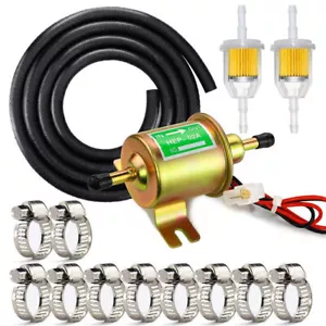 12V Universal Low Pressure Electric Fuel Pump HEP-02A Petrol Gas Diesel Car UK - Picture 1 of 9