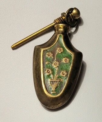 RARE ANCIEN FLACON PARFUM ANCIEN OU FIOLE  EN BRONZE OU LAITON # F6 - Photo 1/4