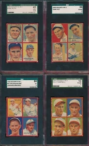 1935 Goudey 4-in-1 #5A Babe Ruth McManus Brandt Maranville SGC 45 (3.5) Vg+ - Picture 1 of 2