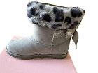 Juicy Couture Womens Wj03263w King Grey Animal Print Ankle Boots Size 6 New