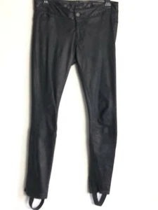 All Saints Spitalfields Jacks Place Genuine Real Leather Pants Black Lined Sz 26 - Picture 1 of 7