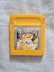 POKEMON AMARILLO Nintendo Game Boy UK EUROPEAN Versión Gameboy BATERÍA DE TRABAJO - Imagen 1 de 2
