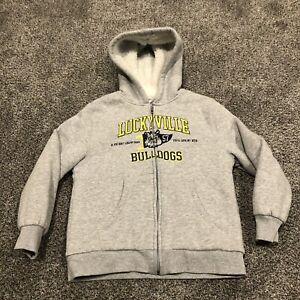 Lucky Brand Sweater Boys Small Size 7/8 Gray Hoodie Full Zip Kids Youth