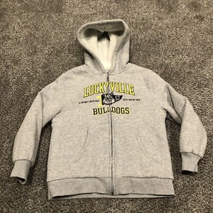 Lucky Brand Sweater Boys Small Size 7/8 Gray Hoodie Full Zip Kids Youth - Picture 1 of 9