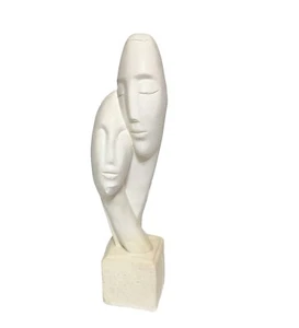 Male and Female Heads Statue Represents Love and Devotion Cycladic Art 14" - Picture 1 of 4