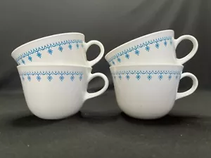4 tazas de café - Corelle copo de nieve azul guirnalda - Imagen 1 de 5