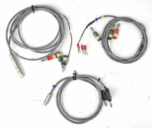 THREE Banana Plug To 1/4" TRS Female, Fork Lugs, RCA Female Jack Test Cables. TW - Picture 1 of 1
