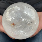 Top 10,03 lb ! Boule de quartz claire arc-en-ciel naturelle sculptée sphère de cristal guérison