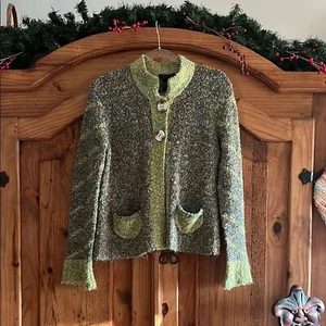 Nomadic Traders Green Boho Women's Sweater Size: Small (S) - Picture 1 of 14