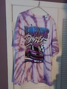 Power Drift Tie Dye Racing T-Shirt Gr-2XL (Neu mit Etikett) - Bild 1 von 7