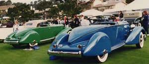 Packard Boattail Speedster Classic Car Show Beautiful Blue Green - Picture 1 of 3