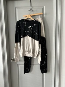 NWT STRUT THIS Women's Midnight Splatter Sweatshirt & Sweatpants Set, Size S - Picture 1 of 7