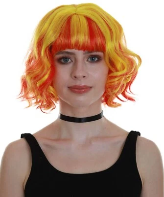 Women's Orange Color Wavy Shoulder Length Trendy Ray of Light Wig,HW-6811A - Image 1 of 4