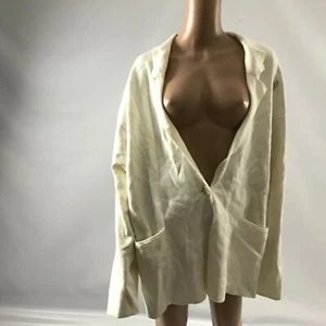 Anthropologie Moth Womens Oversized Cardigan Sweater Long Sleeve White Sz XL F80 - Picture 1 of 9