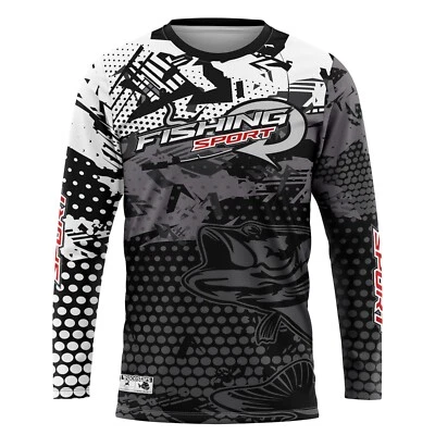 Camisa de pesca Carto para hombre manga larga exterior secado rápido jersey de pesca Foto 1 de 4