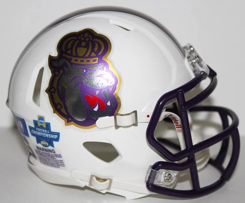 2017 JMU Dukes James Madison University Custom Riddell Mini Helmet v Youngstown Cover