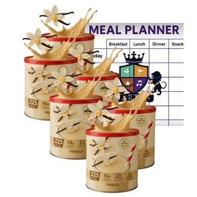 Slim Fast Vanilla Meal Replacement Shake 6 Tubs 365g High Protein Weight Loss - Image 1 of 4