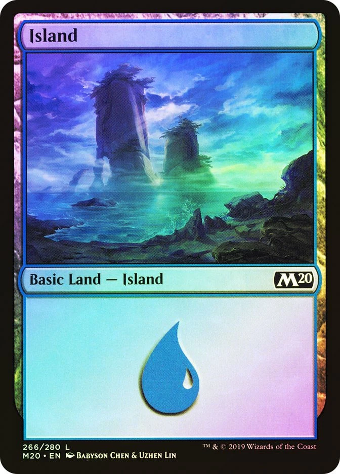 MTG FOIL Island (#266) - Core Set 2020 #266 - Image 1 of 1