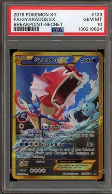 Pokemon Gyarados EX XY Breakpoint Secret Rare Full Art #123 PSA 10 Gem Mint - Image 1 of 2