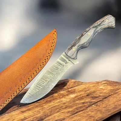 10" Firestorm Damascus Steel Hunting knife for Camping B 293$ - Image 1 of 4