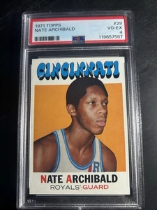 1971 Topps #29 Nate Archibald RC PSA 4 Cincinnati Royals HOF - Picture 1 of 2