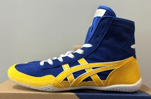 Asics Wrestling order Shoes EX-EO 1083A001 Blue x Yellow x White x Yellow - Picture 1 of 7