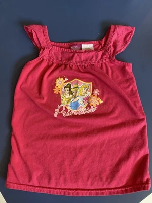 Y2K Wonderful World Of Disney Princess Pink Girls Sleeveless Shirt Size 4/5 - Image 1 of 4