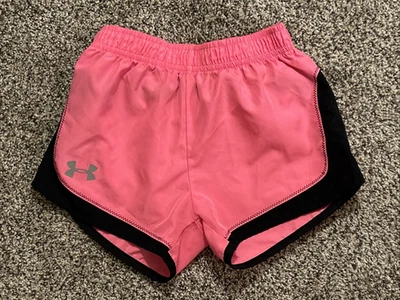 Under Armour Pink & Black Shorts Size 5 - Image 1 of 4