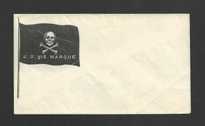 c1860s Civil War Patriotic Cover - J.D. His Flag Skull Bones Tough Small Format - Picture 1 of 2