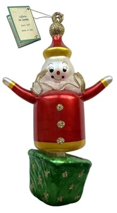 Soffieria de Carlini mundgeblasenes Glas Clown Jack in Box italienischer Weihnachtsschmuck 1999 - Bild 1 von 7