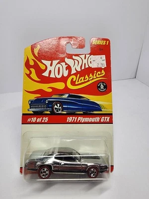 Hot Wheels Classics Series 1 10/25 1971 Plymouth GTX cromado con RL cromo 5 velocidades Foto 1 de 4