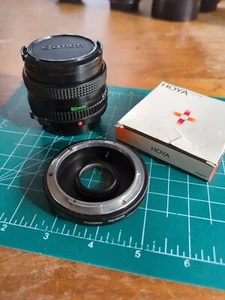 Canon FD 50mm f/1.8 Prime Lens, Fotodiox FD/EOS Adapter, Hoya 1B Filter - Picture 1 of 15