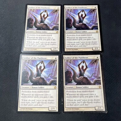 Soldier of the Pantheon Mtg Magic the Gathering Rare 32/249  Theros Card 4 - Image 1 of 4