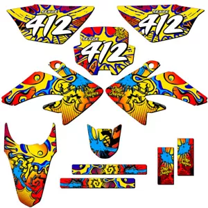 2011-2016 CRF 100 ZANY Red Senge Graphics Kit Compatible with Honda - Picture 1 of 10