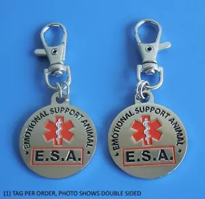 Service Dog ESA Emotional Support Animal Dog Metal Collar Tag ALL ACCESS CANINE™ - Picture 1 of 7