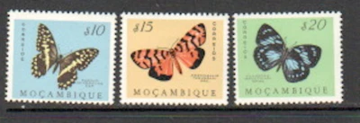 Mozambique 1953 Butterflies MNH Sc# 364-366 Very Nice! - Image 1 of 2