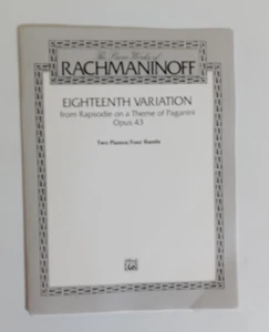 Opere per pianoforte di Rachmaninoff 18° variante Rapsodie Paganini Opus 43, due pianoforti - Foto 1 di 6