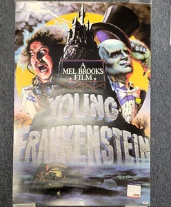 Póster de la película del joven Frankenstein 27x40 firmado autógrafo de Gene Wilder ~ PSA/ADN certificado de autenticidad - Imagen 1 de 3