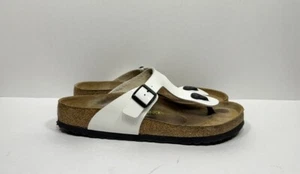 Birkenstock Gizeh Regular Fit Birko Flor White Patent US Men's 9 / EUR 42 - Picture 1 of 8