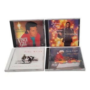 Country Christmas Music 4 CD Bundle Buffett Keith Cash Gill - Foto 1 di 5