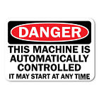 Cette machine est contrôlée automatiquement, elle peut démarrer à tout moment danger ANSI