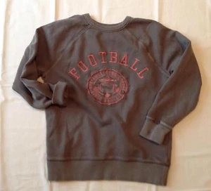 boys Gap kids grey green factory faded football slouchy sweatshirt M 8 fits 10 - Picture 1 of 4