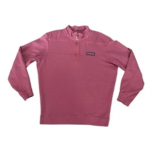 Vineyard Vines Martha’s Sweatshirt Womens M Pink 1/4 Zip Pullover Mid Weight - Picture 1 of 8